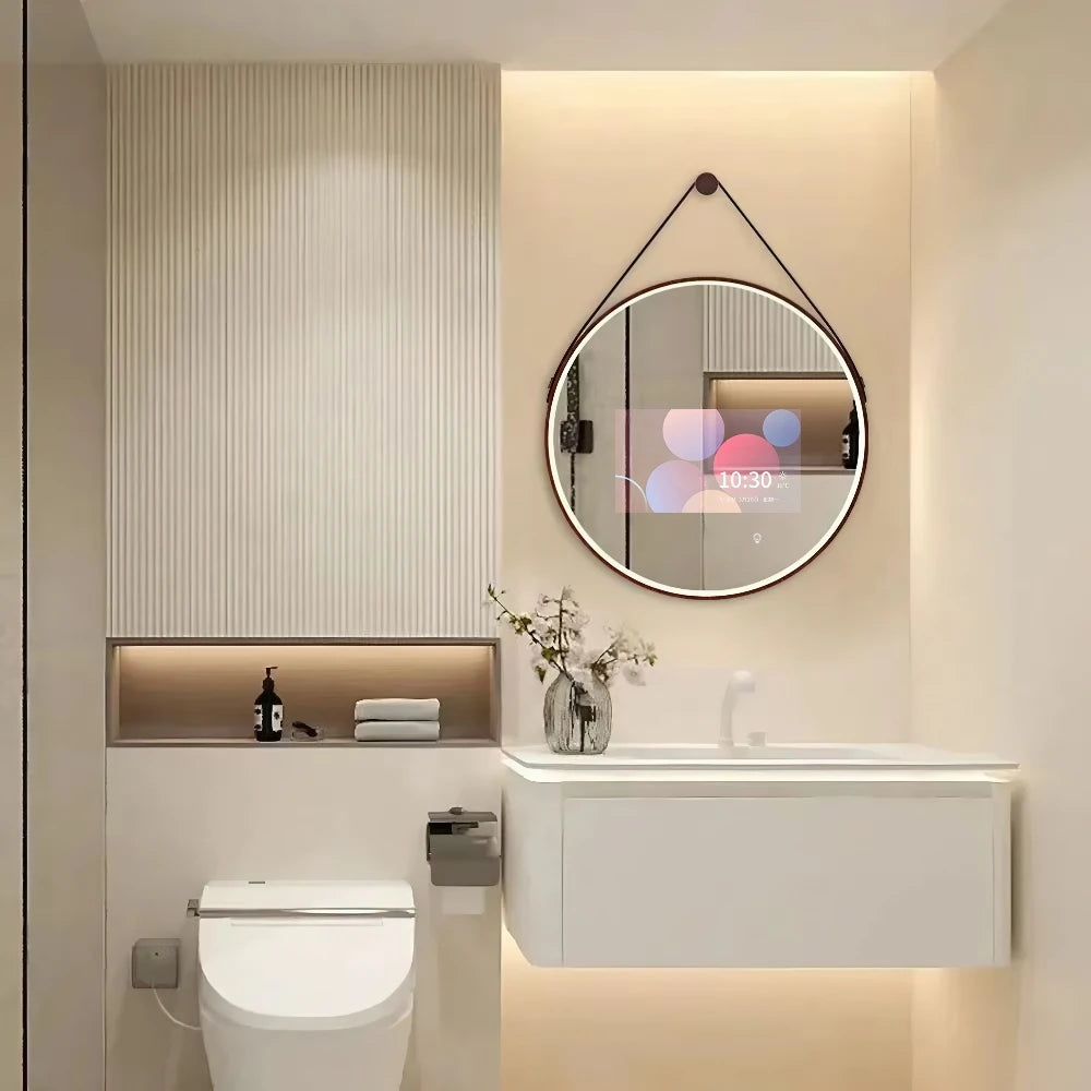 Factory Sale Modern Android Fitness Magic Mirror Smart LED TV Mirror IP65 Rated Touch Switch Full Function For Bathroom Salon