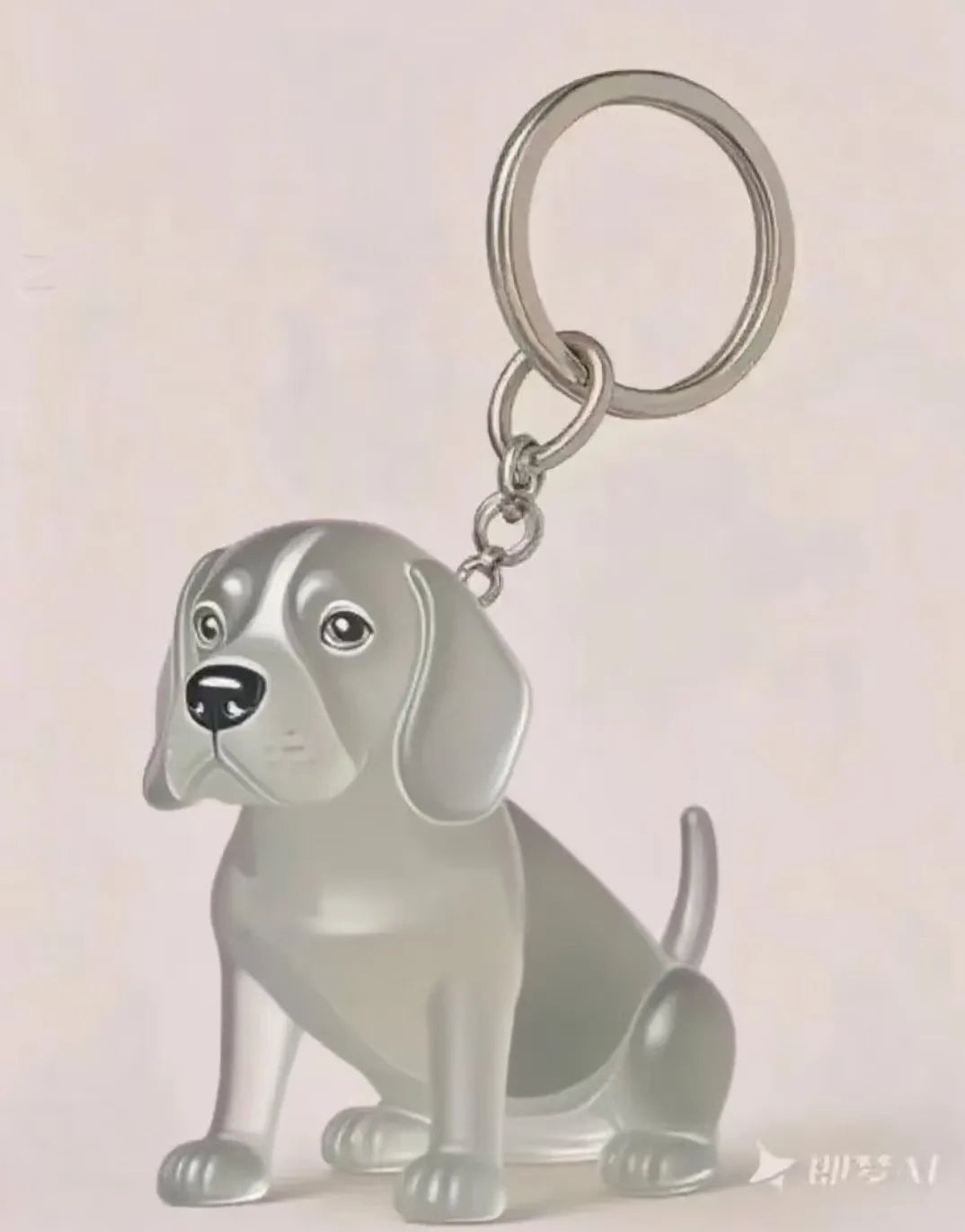 Animal Zinc Alloy 3D Pet Keychain Charm | DIY Dog Hair Storage Pendant | Bag & Keyring Accessory