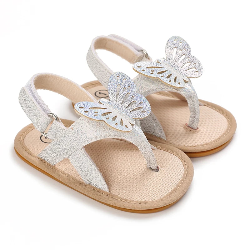 Baby Learning Walk Shoes, Breathable Summer Sandals with Bow & Embroidery, Soft Comfort Footwear for Newborn Infants 0-18M