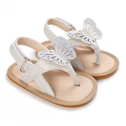 Baby Learning Walk Shoes, Breathable Summer Sandals with Bow & Embroidery, Soft Comfort Footwear for Newborn Infants 0-18M