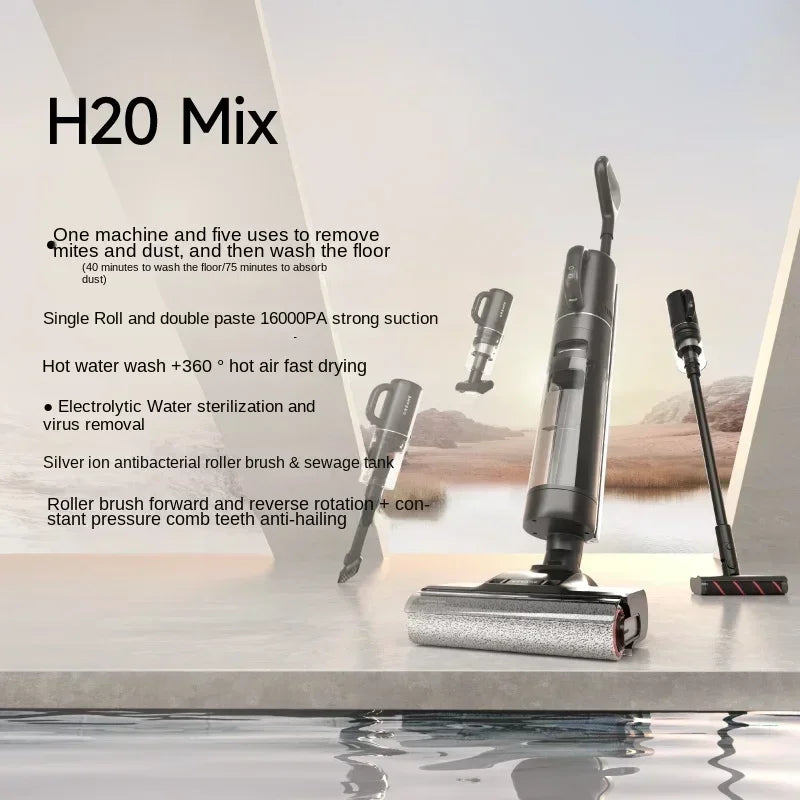 DREAME H20Mix Floor Washing Machine Cleaning, Mopping and Vacuuming Machine Household Appliances Hot Air Quick Drying