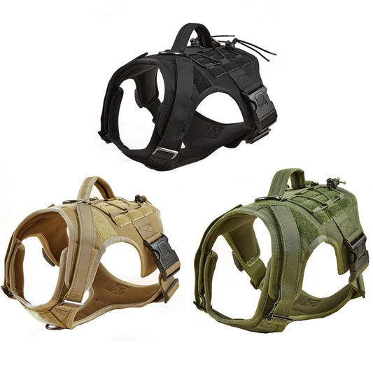 Tactical Dog Vest Harness No Pull Comfortable Adjustable Pet Harness For Medium Large Dog Military Training With Handle Labrador