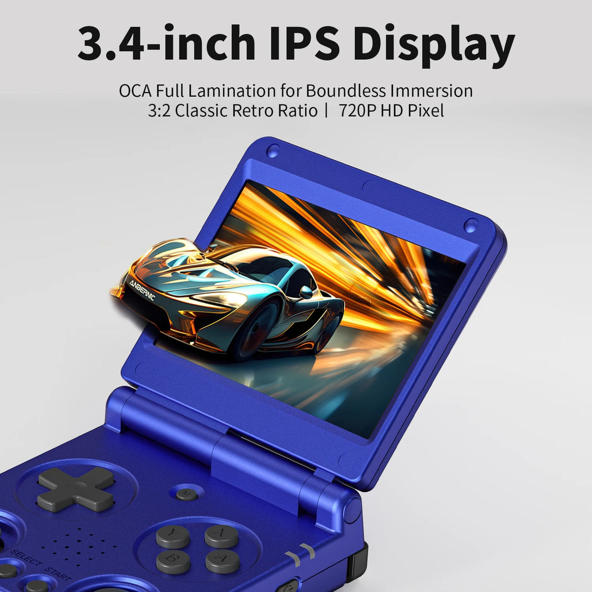 Anbernic RG34XXSP 3.4-Inch IPS Linux 64-bit Game Console H700 Quad-Core 1GB Retro Game Player HD-Connect To TV RG 34XXSP 3300mAH