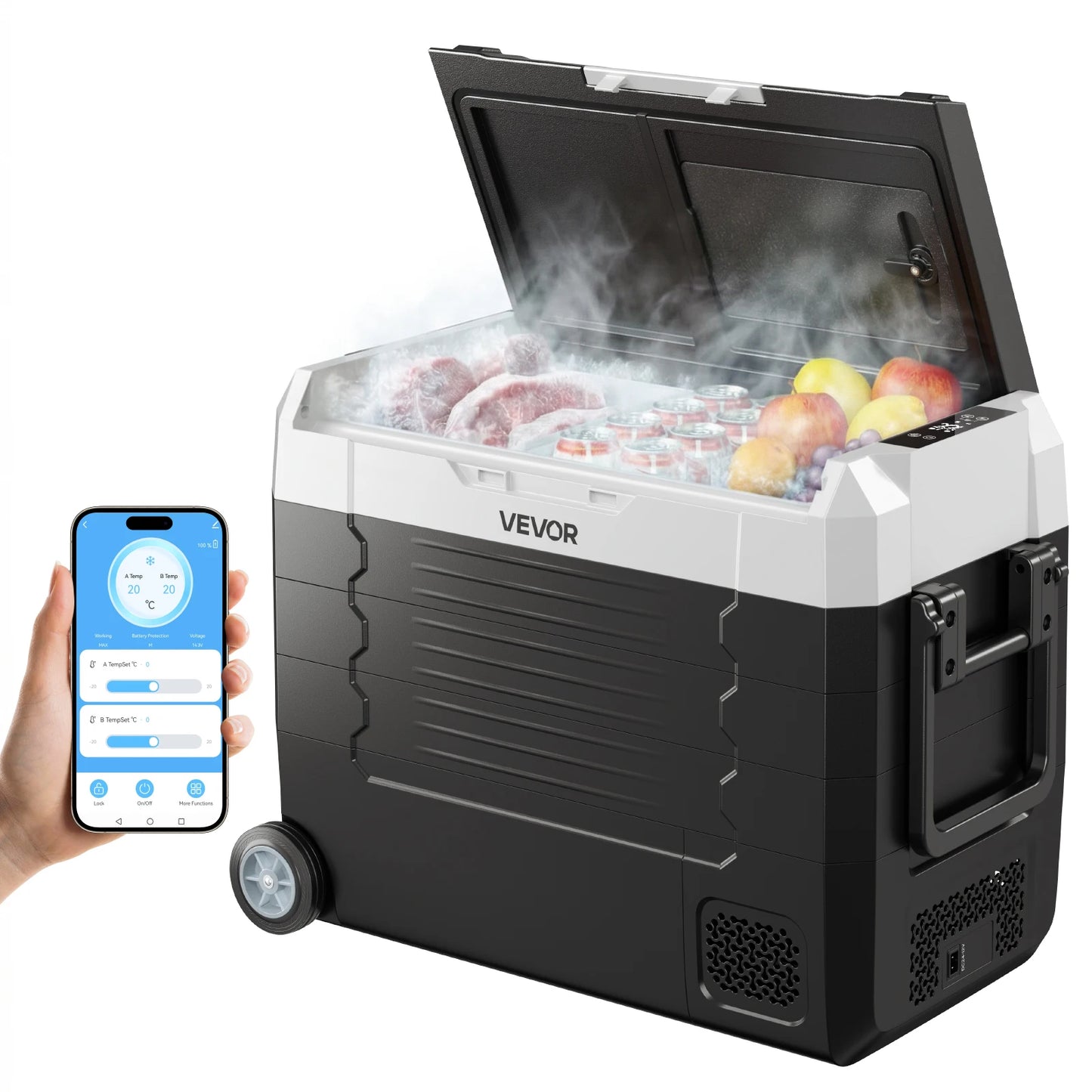 SucceBuy 20L 22L 35L 45L 55L Car Refrigerator Mini Fridge Freezer Portable Compressor Cooler DC 110-240V Ice Box for Camping