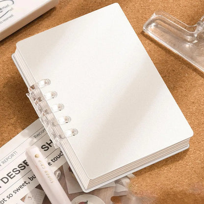 A7 80 Sheets Portable Pocket Notebook Simple Loose-leaf Square Notepad Horizontal Line Inner Page Memo Pad Diary Book