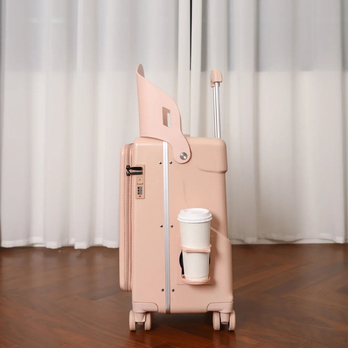BunnyFly Kid Mom Suitcase with Seat for Children Can Sit To Ride Trolley Luggage Baby Travel Carry Case Multifunction Boardable