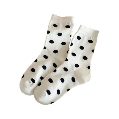 Cute Socks Women Kawaii Winter Socken Dots Printed Japanese Style College Long Crew Socks Free Shiping Harajuku Calcetines Mujer