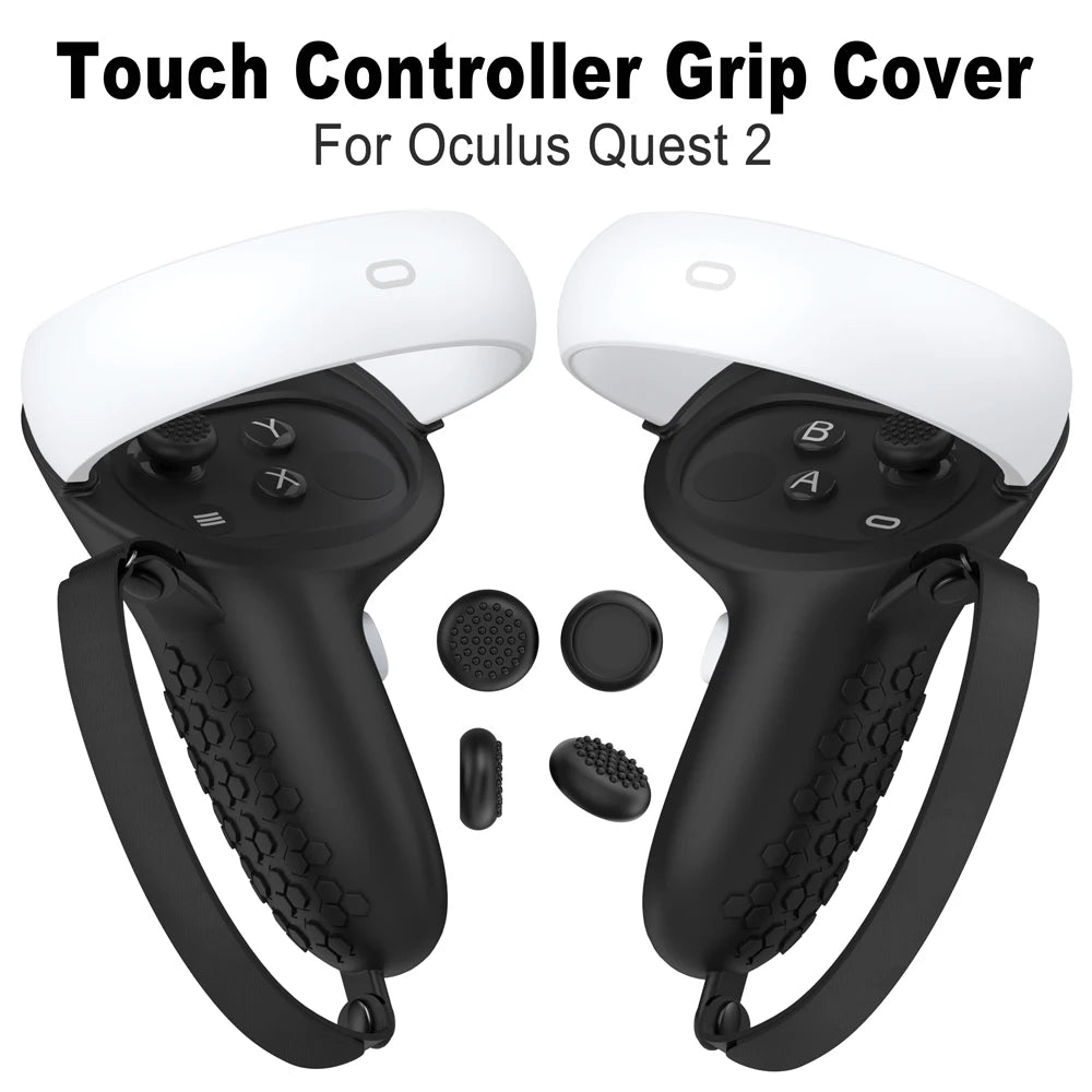 VR Protective Cover Elite Strap Head Strap Touch Controller Shell Case With Strap Handle Grip For Oculus Quest 2 Accessories