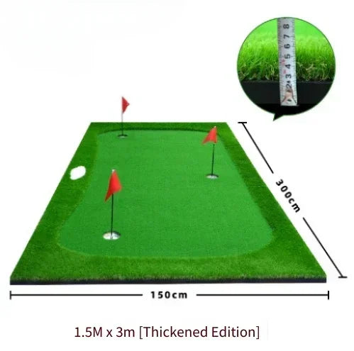 Golf Putting Greens Thickened Practice Mat Indoor Use Artificial Greens Putting Drills Large Golf Practice Mat Golf Simulators