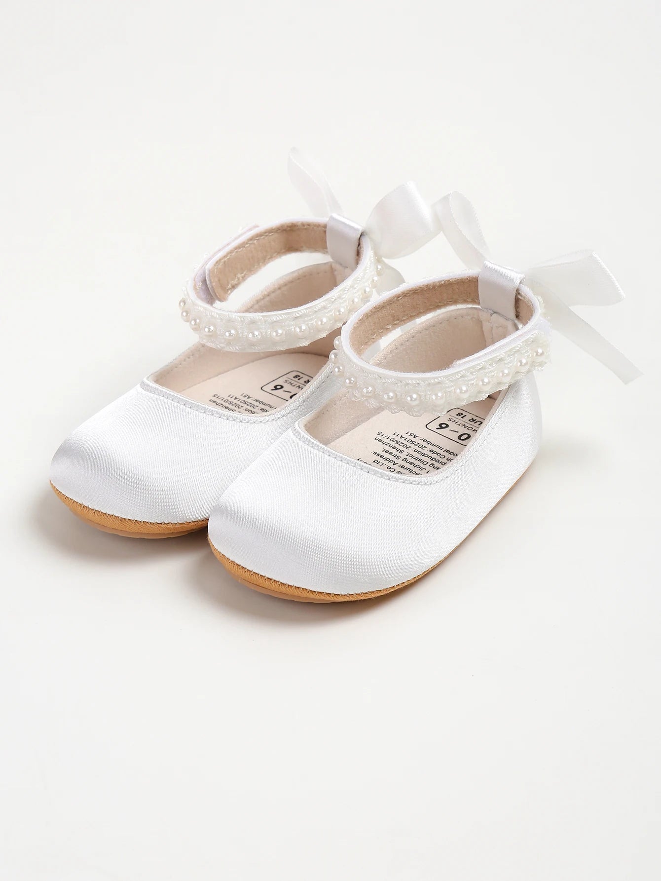 Infant Baby Girls Mary Jane Flats Bow Non-Slip Soft Sole Princess Toddler First Walkers Sneaker Wedding Dress Dancing Shoes