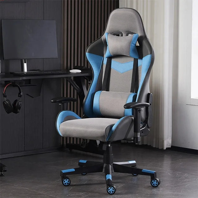 Ergonomic Computer Chair Gaming Chair LED Lights  Adjustable Lumbar Support