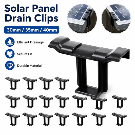 30/35/40mm Solar Panel Drainage Clips Solar Water Drain Diversion Clip Photovoltaic Mud Removal Clip For Cleaning Solar Panels