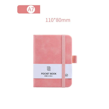 A6/A7 A6/A7 Pocket Notepad with Elastic Band 100 Sheets Portable Mini Notebook 5 Colors Anti Ink Leakage Agenda Organizer