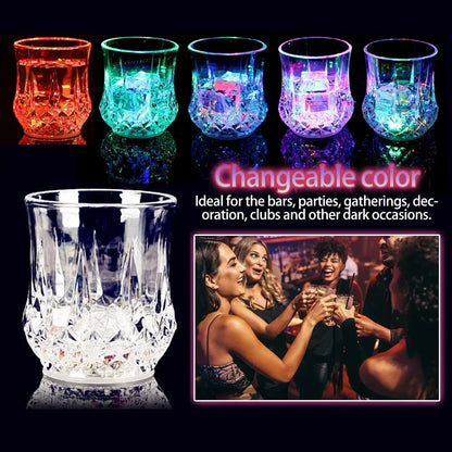 Wine Automatic Luminous Cup Water Beverage Pineapple Glass Red Wine Beer Whiskey Glass New LED Flashing Glass Party Decor Supply