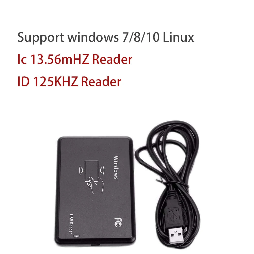 Smart RFID Card Reader 125KHz 13.56MHz ID IC Dual Frequency Nfc Card Encrypted Programmer Reader With USB Interface