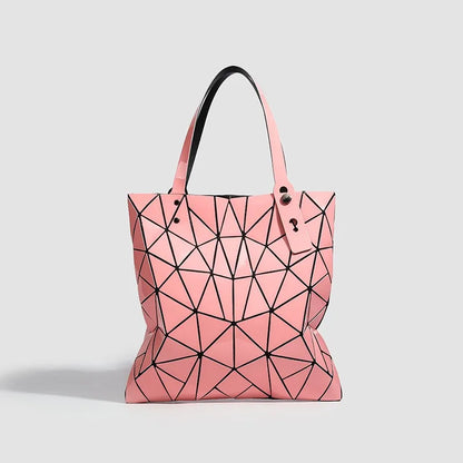 2026 Summer New Trendy Geometric Patchwork Rhombus Tote Bag Versatile Large Capacity Floral Handbag Shoulder Shopping Bag