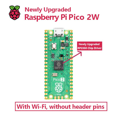 Original Raspberry Pi Pico/2, Pico with Wireless WiFi Development Board, Pico or Pico H with Pin Header, Support MicroPython/C++