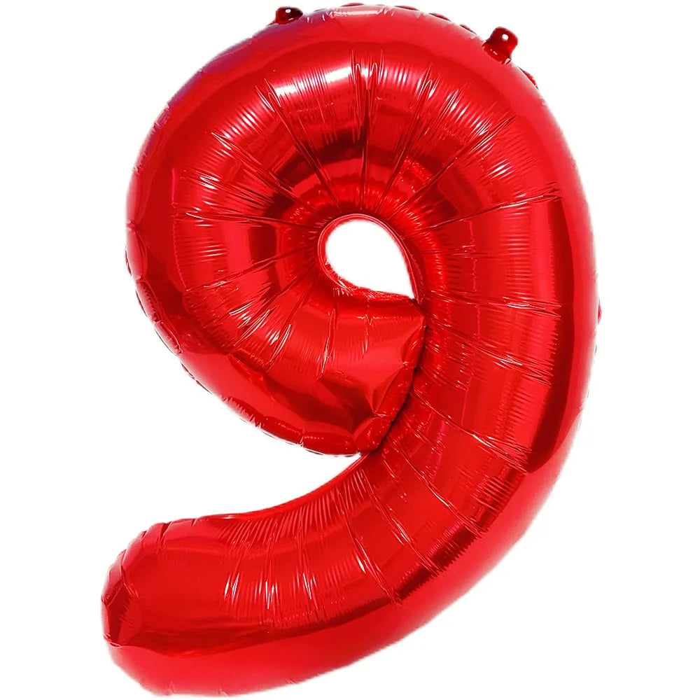 Multi Color Large Numbers 3 Balloon 32Inch 1 2 3 4 5 6 7 8 9 Birthday Ball Red Digit Bachelorette Balloons Figure Golob Balloons