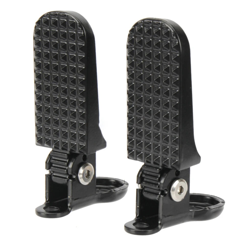 Bicycle Rear Pedal for Electric Bike Foldable Design Aluminum Alloy Material Anti Slip Pattern Wide Application