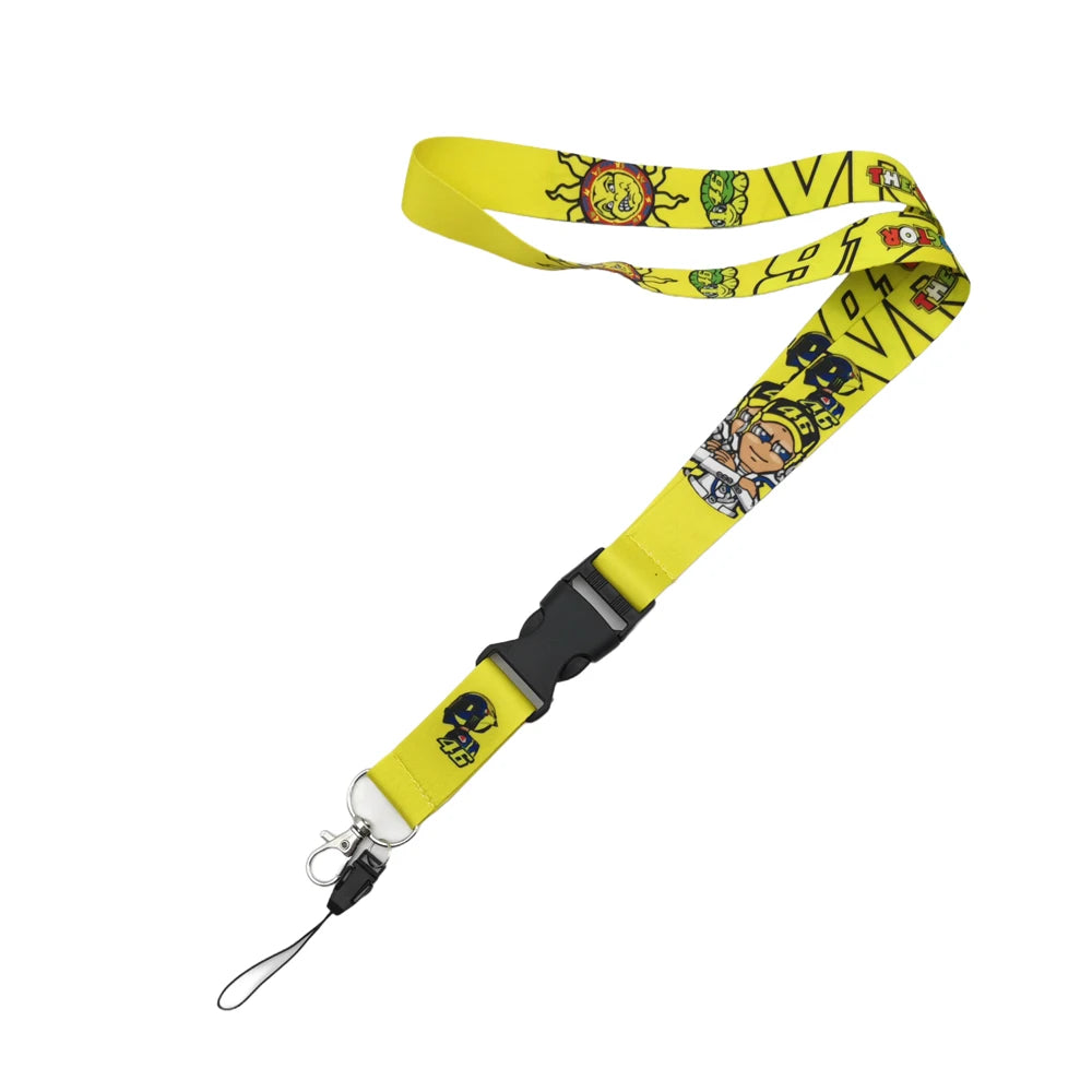 Car Motorcycle JDM Cultural Keychain Buckle Lanyard Employee's Card ID Mobile Phone Keyring Hanging Neck Lanyard Quick Release