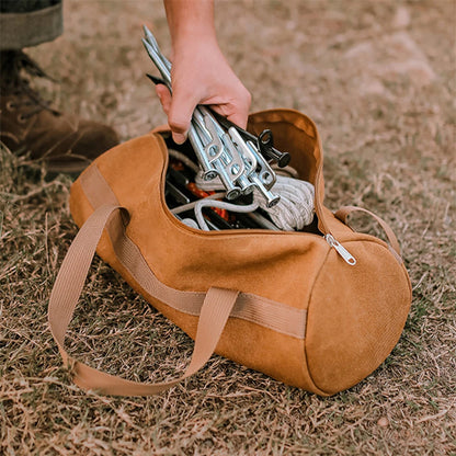 Camping Tools Storage Bag Large Capacity Cylinder Tent Stake Bag Lightweight Tent Peg Ground Nail Holder Bag for Outdoor Camping