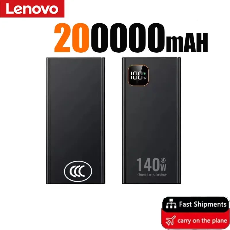 Lenovo 500000mAh CCC Large Capacity 140W 2027NEW Power Bank Portable Super Fast Charging Battery Charger for Xiaomi iPhone