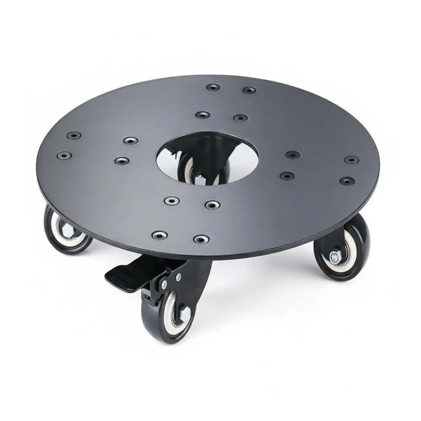 Versatile Heavy Duty Plant Holder Metal Rolling Planter Stand with Lockable Wheels for Home Garden