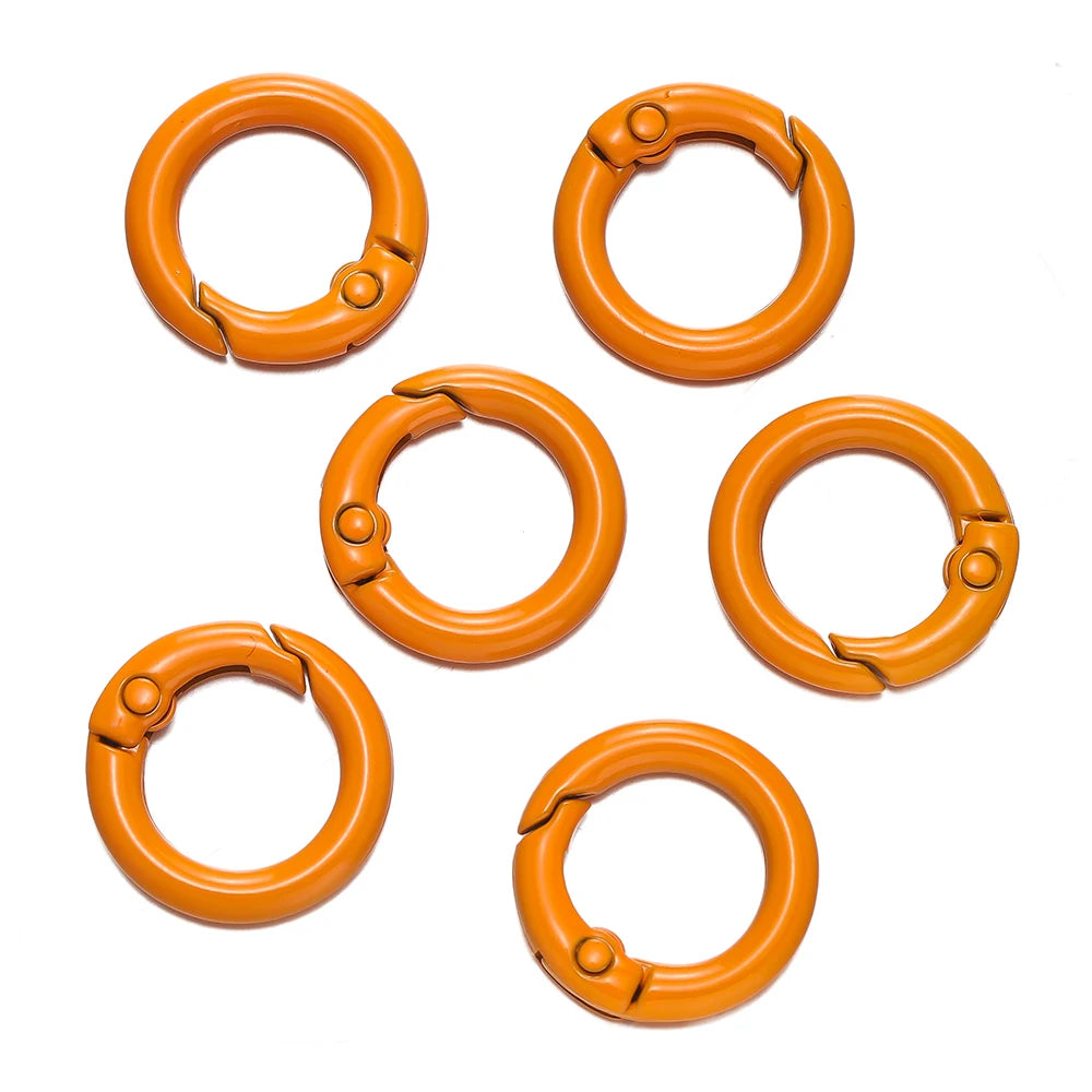 Colorful O-Ring Spring Clasp Clips — Zinc Alloy Carabiner Connectors