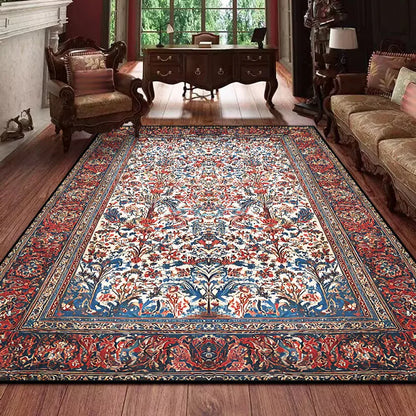 Retro Persian Carpet for Living Room Boho Decor for Room Balcony Rug Large Luxury Red Bed Decoration Home Mats Bedside 160x230