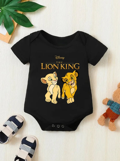 Kawaii The Lion King Printed Baby Clothes Bodysuits & One-pieces for Newborn Summer Short Sleeves Baby Rompers Jumpsuits