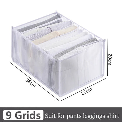 6-Grid Foldable Drawer Divider Underwear Storage Box, Wardrobe Organizer for Bras, Socks & Lingerie, Closet Storage Container