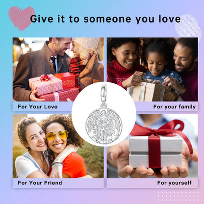 925 Sterling Silver Archangel St. Michael Warrior Angel Pendant Symbol Charm Fit Original Charm Bracelets Women DIY Jewelry Gift