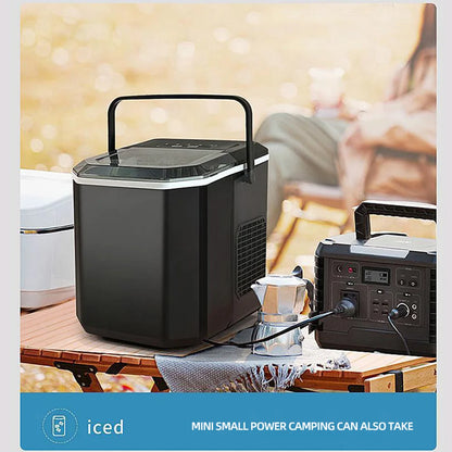 2025 Portable Ice Maker Machine Commercial Smart Mini Ice Machine Furnishing Full Automatic Round Ice Cubes
