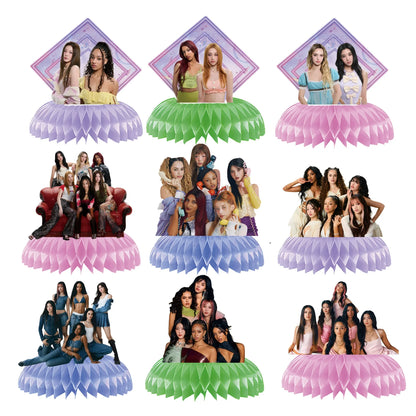 Idol K&Katseye Birthday Party Favors Bracelet Sticker Keychain Kpop Girl Balloons Party Decoration Fans Gifts Baby Shower Suppli
