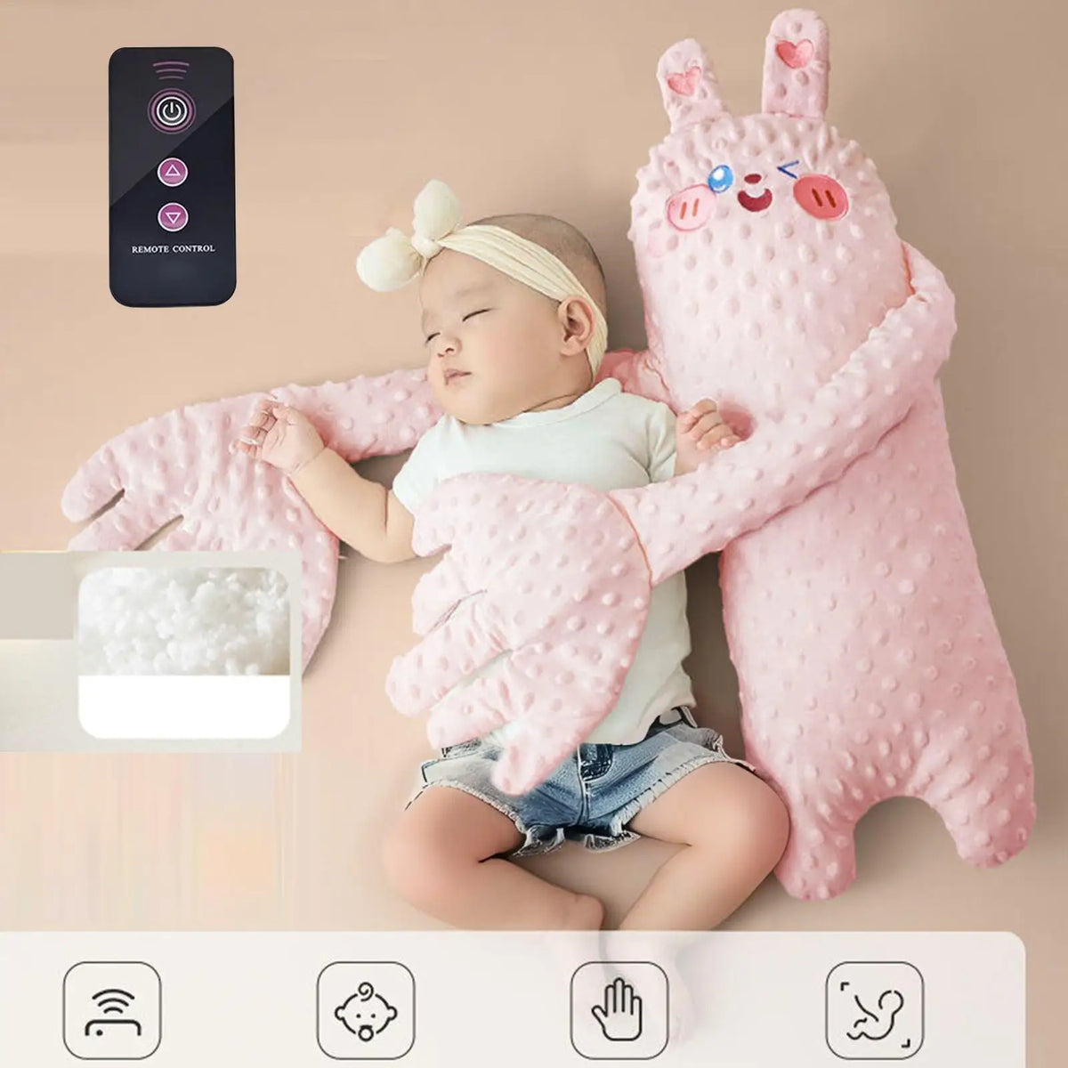 Toddler Patter for Sleep Electric Soothing Palm Sleep Pad Baby Boys Girls Sleep Aid Companion Cartoon Patting Slapping Accessory
