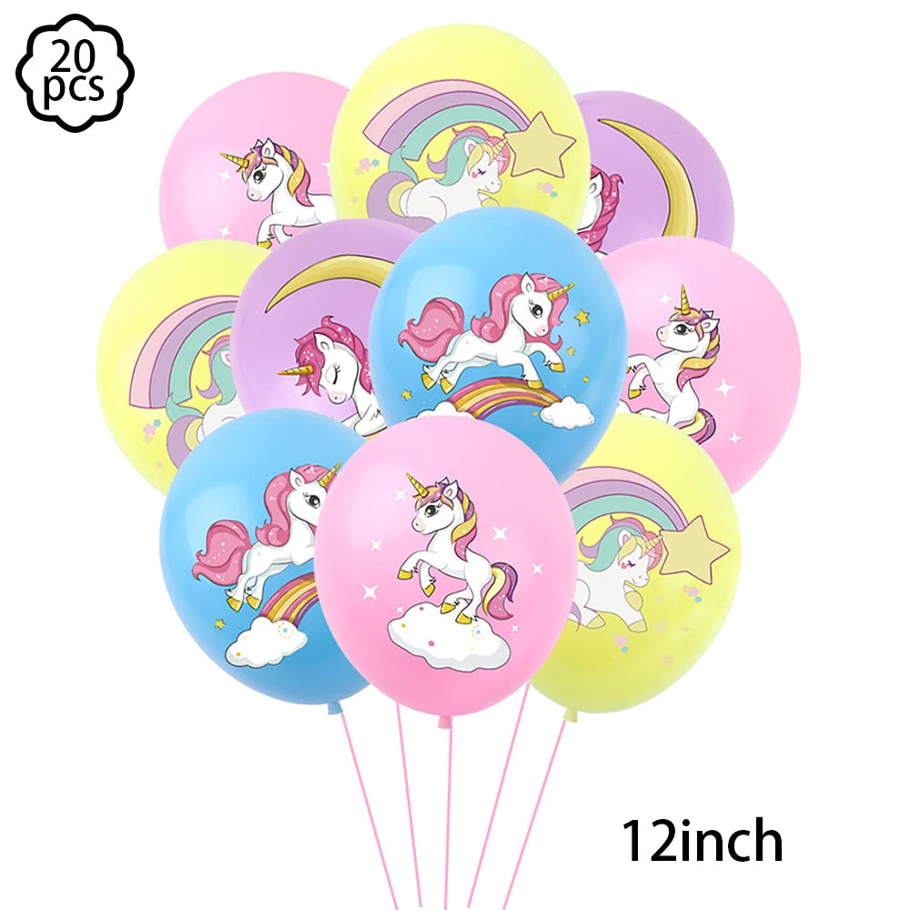 Rainbow Unicorn Balloon Unicorn Party Decor Supplies Unicorn Birthday Party Decoration Baby Shower Kids Girls Birthday Decor