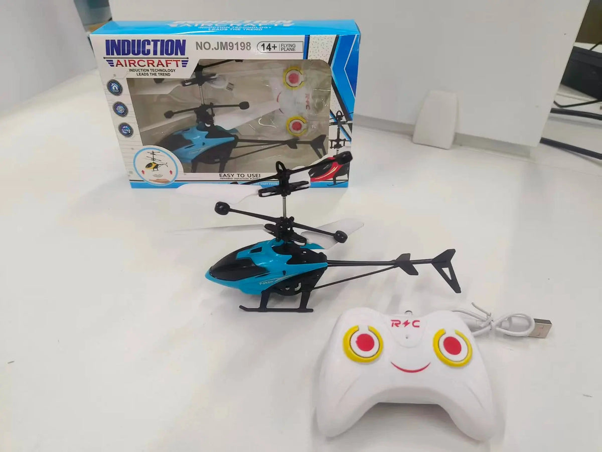 Mini Induction Hover Drone Rechargeable Flying Helicopter Safe Fall-Resistant Toy Gift for Children