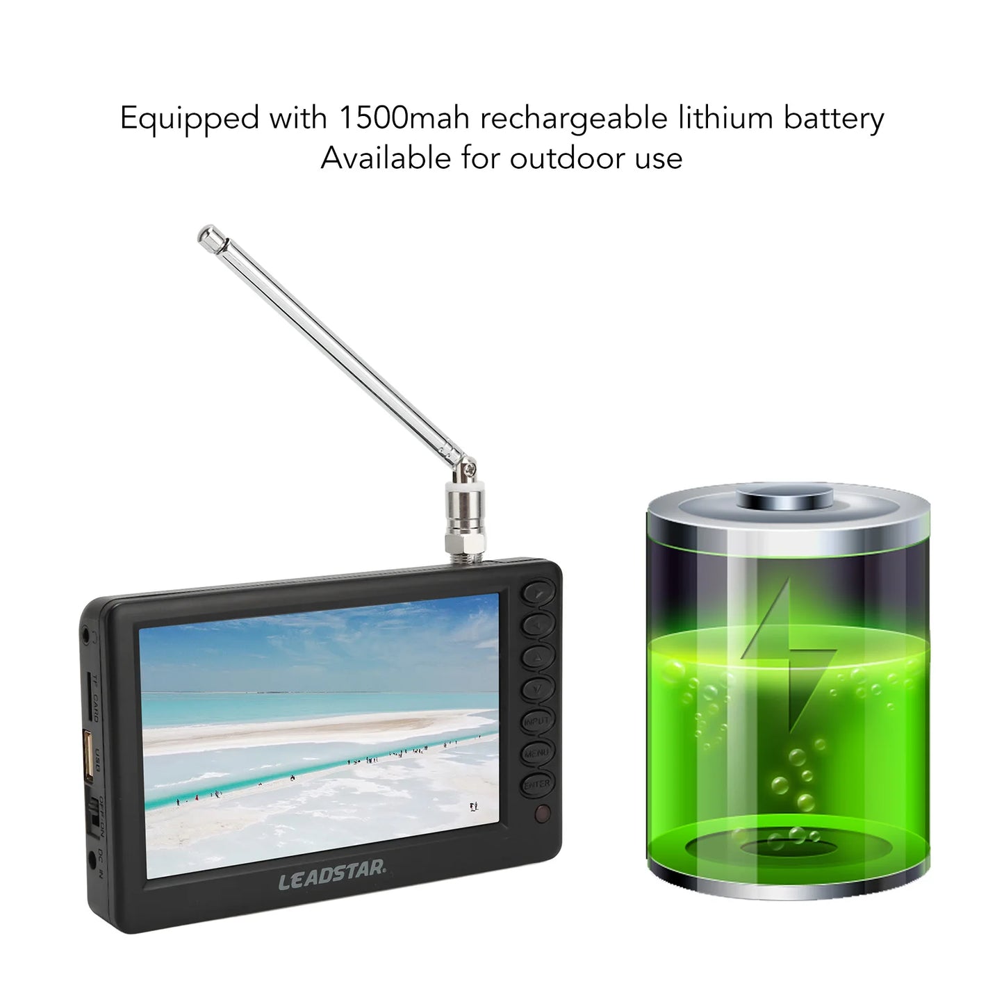 5 Inch Portable TV ISDB T Compliant Rechargeable 1080P Mini Digital Television Mini TV Mini Digital Television  Digital TV