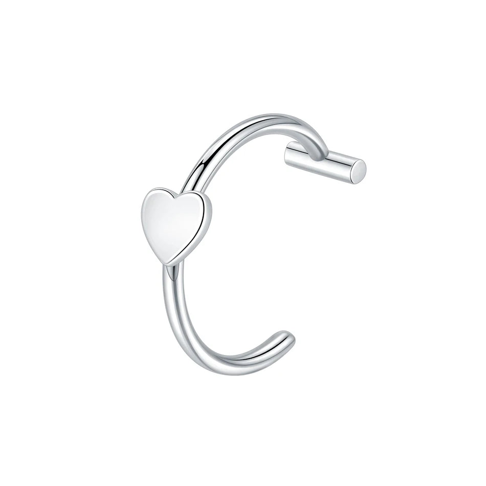 1PC Stainless Steel Fake Nose Ring Hoop Septum Rings Non-Pierced C Clip Lip Ring Earring Fake Nose Piercings Women Body Jewelry