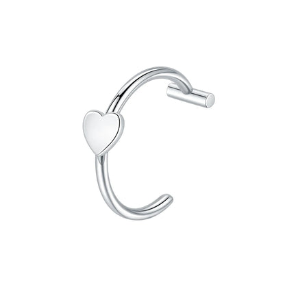 1PC Stainless Steel Fake Nose Ring Hoop Septum Rings Non-Pierced C Clip Lip Ring Earring Fake Nose Piercings Women Body Jewelry