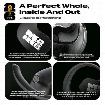 FIFA-F26E02 AI Translator Earbuds 138 Languages Real Time Two Way Translation Bluetooth 6.0 TWS Wireless Earbuds ENC Noise Cancelling 45H Battery 28ms Low Latency Gaming Headphones for Travel Business