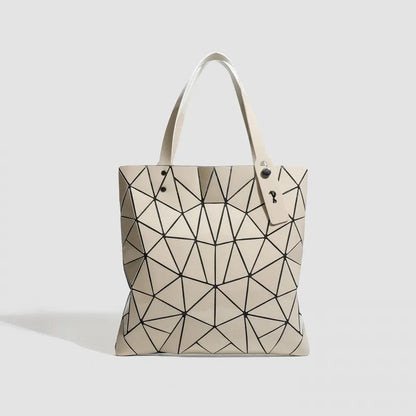 2026 Summer New Trendy Geometric Patchwork Rhombus Tote Bag Versatile Large Capacity Floral Handbag Shoulder Shopping Bag