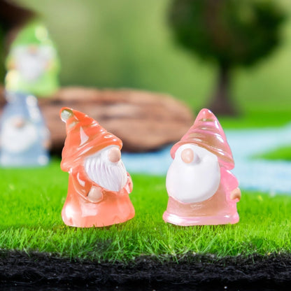 10-100PCS Luminous Mini Christmas Gnomes Fairy Garden Miniatures Home Garden Accessories Fairy Moss Micro Landscape Decoration