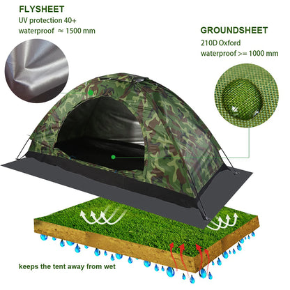 Camouflage Tent One Person Tent Outdoor Tent Outdoor Camouflage UV