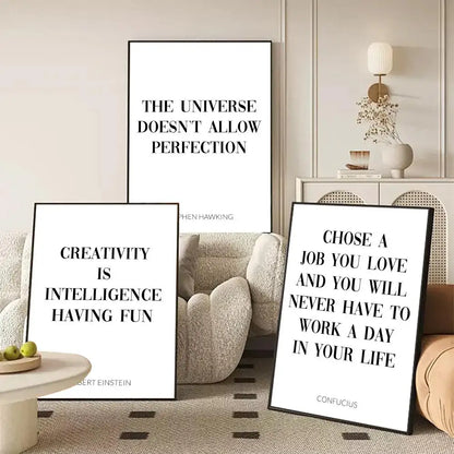 Motivation Success Quotes Poster Perfect Space Sticker Self Adhesive for Office Home Theater Wall Art Decor Fancy Gift