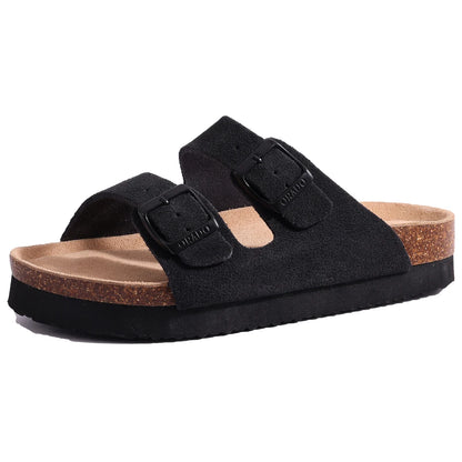 Comwarm Classic Cork Sandals For Women Men Fashion Soft Thick Sole Cork Slippers Summer Beach Sandals Home Open Toe Flat Sandals
