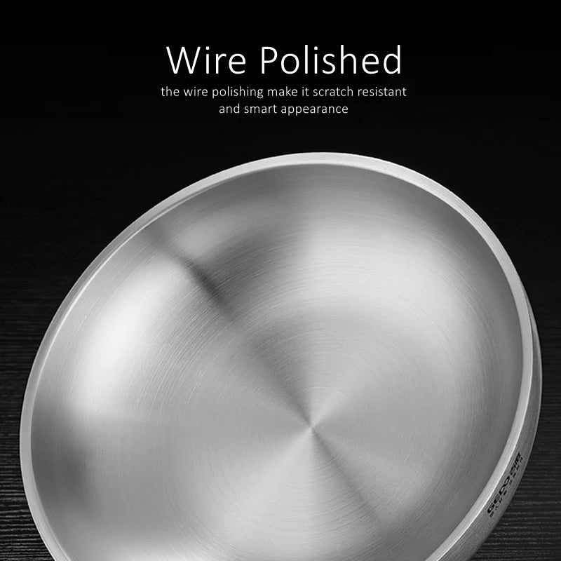 Ultra Thick 304 Stainless Steel Banquet Plate LFGB Certification Heat Insulation Dinner Dish Fall Resistant Baby Tableware