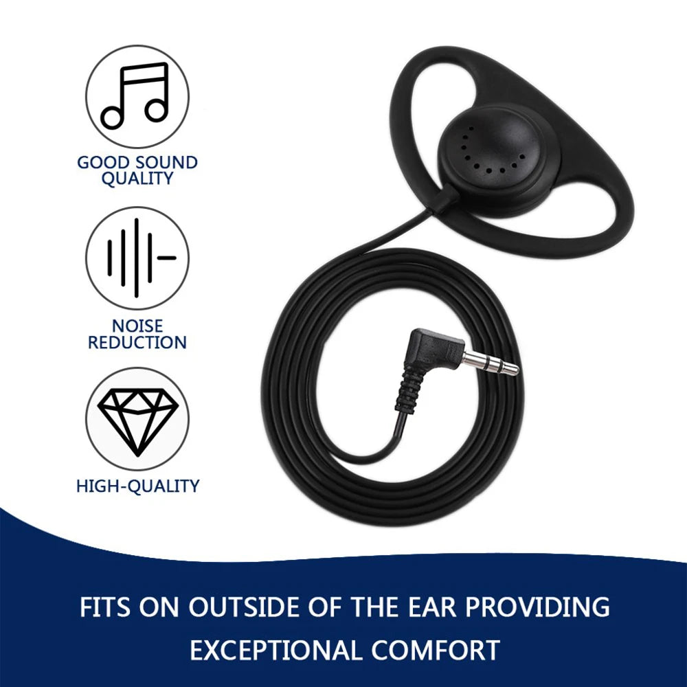 Earhook Wired Earphones Single Side Earphones Portable Headphone 3.5mm Interface Suitable For Phone PC No PTT Microphone