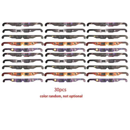1-100pcs Paper Solar Eclipse Glasses Anti-uv Viewing Glasses Safe Shades Observation Solar Glasses Protect Eyes Random Color