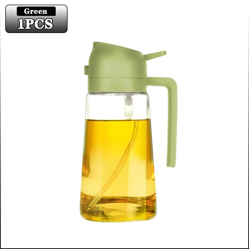 Multifunctional Oil Bottle 2-in-1 Sprayer Cooking Barbecue Oil Dispenser Baking Kitchen Cooking Oil Storage Tank